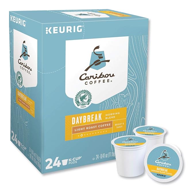 Caribou Coffee Daybreak Morning Blend K-Cups for Keurig Brewers 24 Count (Pack of 4)
