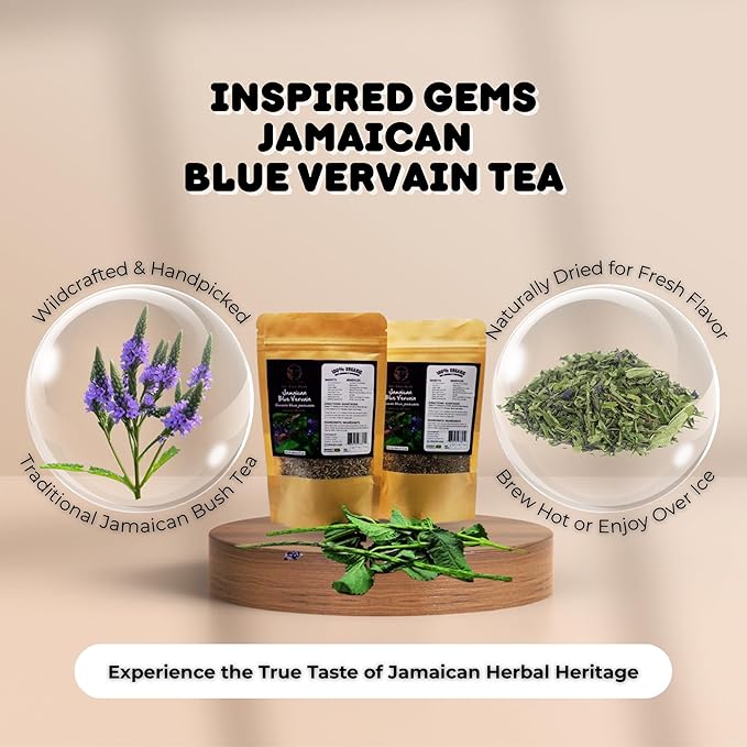 100% Jamaican Blue Vervain organic tea-2Pack-.handpicked in Jamaica- Blue Vervain herb Jamaica Bush tea Jamaican Herbs
