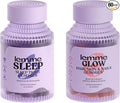 Lemme Sleep &amp Glow Bundle - Sleep Gummies a Drug-Free Nighttime Aid &amp Glow Biotin &amp Collagen Hair Gummies for Strong Thick Hair &amp Reduced Shedding - Gluten/Gelatin Free Non-GMO - 60