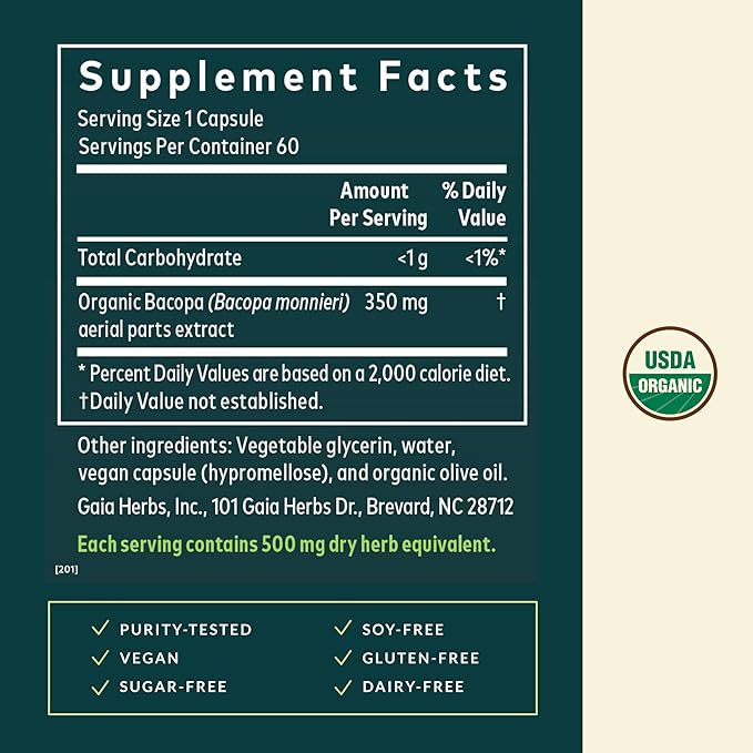 Gaia Herbs Black Elderberry - Daily Immune Support Supplement to Help Support Wellness - with Black Elderberries &amp Acerola Fruit for Antioxidant Support* - 60 Vegan Capsules (30 Servings)