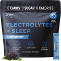 Keto Vitals Sleep Drink Electrolyte Sleep Powder Packets - Fast-Acting Sleep Blend of Melatonin 3mg GABA L-Theanine &amp Ashwagandha - Elderberry 30 Count