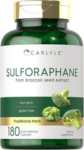 Carlyle Sulforaphane Supplement | 400 mcg | from Broccoli Seed Extract | 180 Capsules | Traditional Herbal Supplement | Non-GMO and Gluten Free Formula