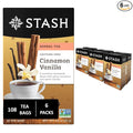 Stash Tea Cinnamon Vanilla Herbal Tea - Caffeine Free Non-GMO Project Verified Premium Tea with No Artificial Ingredients 18 Count (Pack of 6) - 108 Bags Total