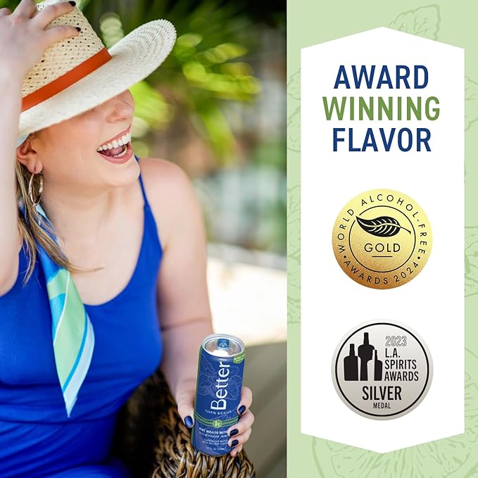Better Than Booze Mocktails Non-Alcoholic Drinks | Alcohol Alternative Beverages Ritual Zero Proof | Enjoy Your Drink Moment with Our Alcohol Free Drinks Mint Mojito with Lime 12 Fl Oz Each 4 Pack