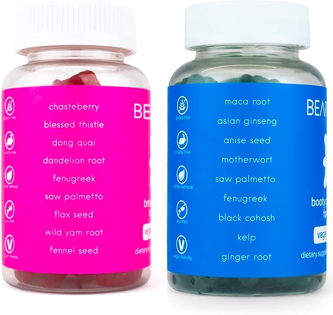BEARVANA Top &amp Peach Support Combo Pack Multivitamin Gummies for Women | Includes Herbal Extracts &amp Essential Vitamins | Berry Flavor | 2-Pack (120 Gummies)