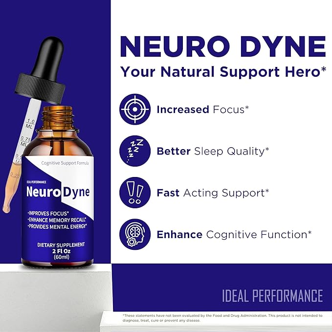 Neurodyne Drops Official Neurodyne Brain Health Supplement Droppers - Maximum Strength Advanced Nootropic Drops Support All Natural Neuro Dyne Cognitive Health &amp Function Reviews (2 Pack)