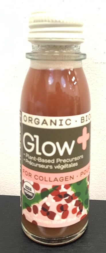 Greenhouse Juice Organic Glow Wellness Shots 12-Count 60ml Glass Bottles Sweet + Tart Pomegranate + Apple Flavor Vegan &amp Gluten-Free
