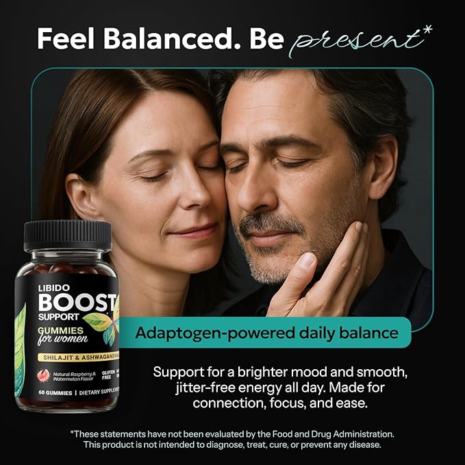 Libido Support for Women Gummies - Fast Acting Intimacy and Mood Support Libido Gummies for Women with Shilajit and Ashwagandha - 60 Ct (Sweet)