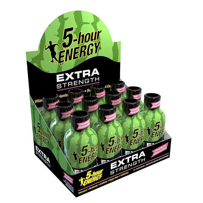 5-hour ENERGY Shot Extra Strength Strawberry Watermelon 1.93 Ounce 12 Pack