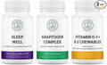 Sleep Well Adaptogen Complex &amp Vitamin D3+K2 Chewables Bundle