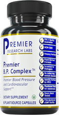Premier Research Labs Premier BP Complex - Heart Health Supplements BP Formula Garlic Allicin Supplement Natural Herbal BP Support Pills with Reishi &amp Cayenne Pepper - 60 Vegetarian Capsules
