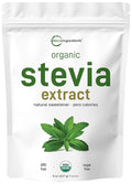 Micro Ingredients Pure Organic Stevia Powder 8 Ounces 1418 Serving Highest Grade Stevia Green Leaf Extract Reb-A Reduced Bitter Aftertaste 0 Calorie Natural Sweetener Sugar Alternative Keto Fr