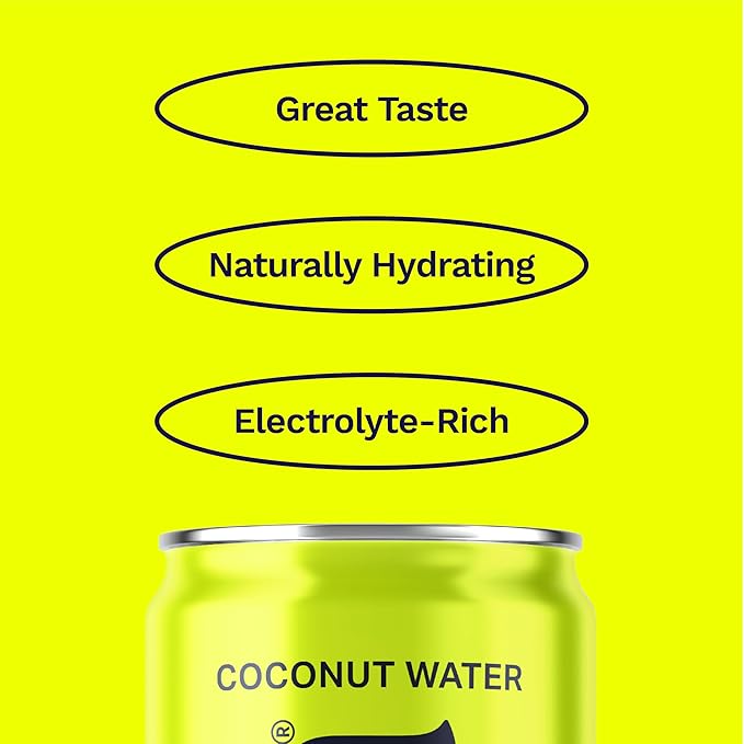 Coaqua Coconut Water Large Can 16.9 fl oz (Pack of 12)