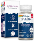 SOLARAY Berberine Phytosome - 9X Absorption and Easy-to-Digest - Standardized to 30% Berberine HCl - Vegan Made Without Soy - 60-Day Guarantee - 60 Servings 60 VegCaps