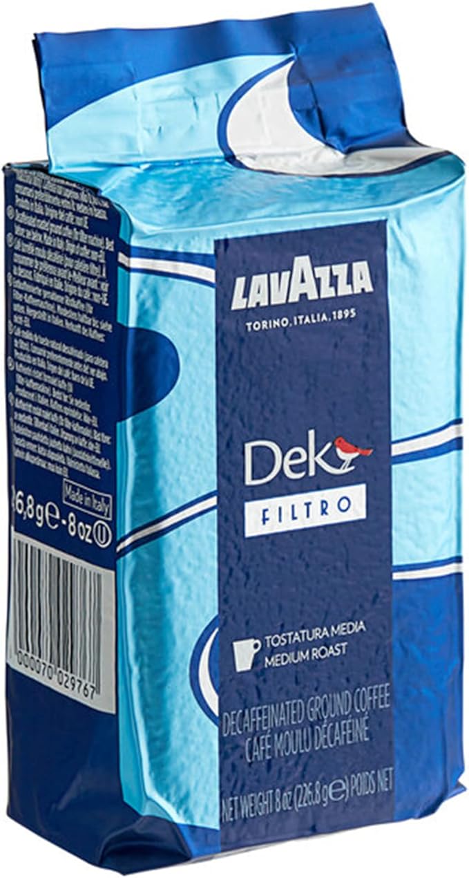 DEK Filtro Decaf Coarse Ground Coffee 8 oz. - 20/Pieces WS-110LVCDECFGR-NPF