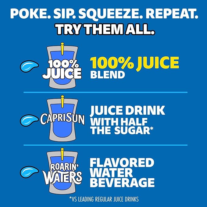 100% Juice Variety Pack 6 fl. oz. Pouches 40 pk. - Premium Refreshing Juice Drink - Variety Pack - Pantry Essential