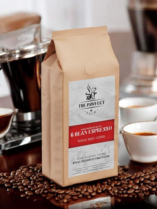 Dog Lovers Coffee – Pawfect Espresso Blend by The Pawfect Brew | Dark Roast Ground Coffee 12 oz | Roasted to Order | 25% Profits Donated to Animal Rescue