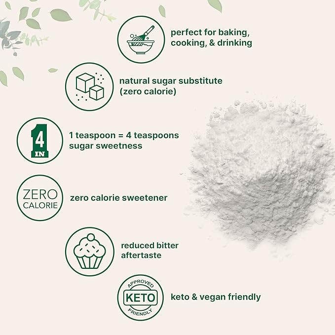 Stevia Sweetener Powder 4 lb (64 oz) | Zero-Calorie Sugar Substitute | Reduced Bitterness | 453 Servings | Keto &amp Vegan Friendly | Non-GMO