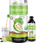 Herbal Goodness Soursop Graviola Liquid Drops 12 Fl Oz - 15X Strength Organic Guanábana Soursop Leaves Extract for Gut Health Cell &amp Immune Support Serene Soursop Drops - Vegan Non-GMO Made in