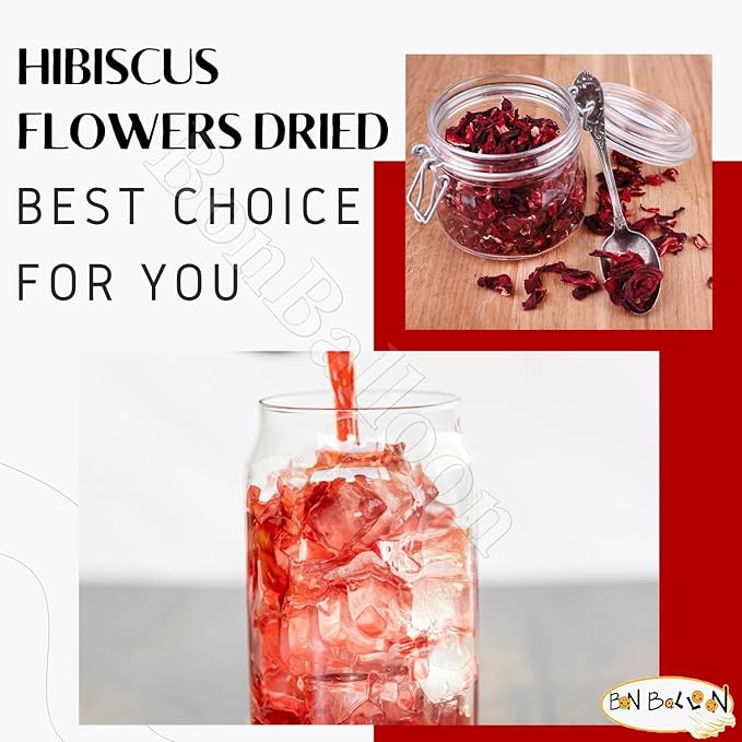 Natural Hibiscus Flower Tea Pure Dried Egyptian Herbal Egypt Hibiscus Tea (17.64 oz / 500 gm)