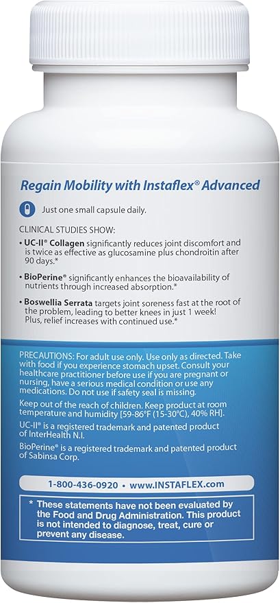 Instaflex Advanced Joint Support - Doctor Formulated Joint Relief Supplement Featuring Collagen &amp 5 Other Joint Discomfort Fighting Ingredients - 14 Count