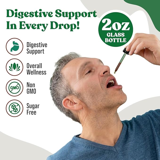 Rejuvica Health DigestaPro - Advanced Digestive Bitters Supplement - Liquid Delivery for Better Absorption - Gentian Artichoke Burdock Chanca Piedra Ginger &amp More!