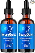 (2 Pack) NeuroQuiet Drops - Official NeuroQuiet Daily Hearing Support All Natural Clean Liquid Advanced Formula for Ear Health Auditory Clarity &amp Inner Ear Balance Reviews 2 Bottles for 2 Months