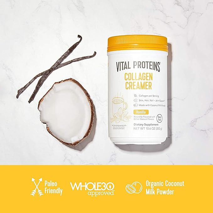 Vital Proteins Collagen Peptides Powder Unflavored 19.3 OZ Creamer Vanilla