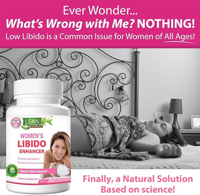 Libido Booster for Women Maca Root Fenugreek Seed Horny Goat Weed Tongkat Ali Female Energy Enhancer Hormone Harmony Balance Mood Support Menopause Panax Ginseng DHEA Supplement Pills 30 Capsules