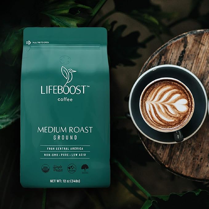 Lifeboost Coffee Whole Bean &amp Ground Coffee - 2 Pack Bundle - Low Acid Medium Roast x 2