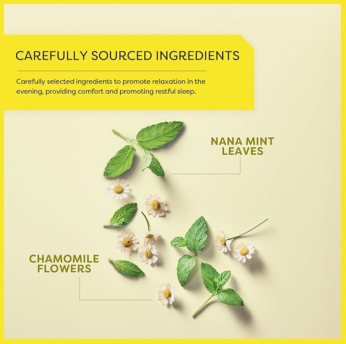 Wissotzky Chamomile Tea with Nana Mint (6 Pack = 120 Tea Bags) Caffeine Free Rich Tasting &amp Invigorating All Natural Flavors