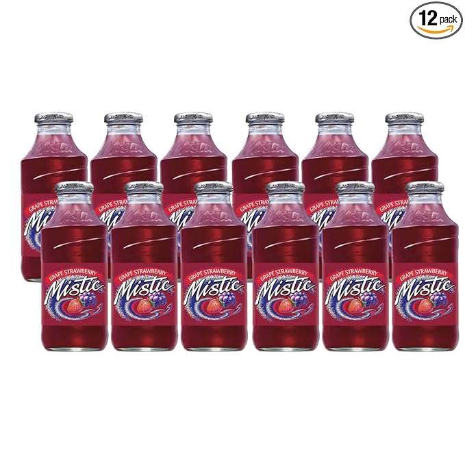 Mistic Grape Strawberry Drink - 16OZ (12 Plastic Bottles)