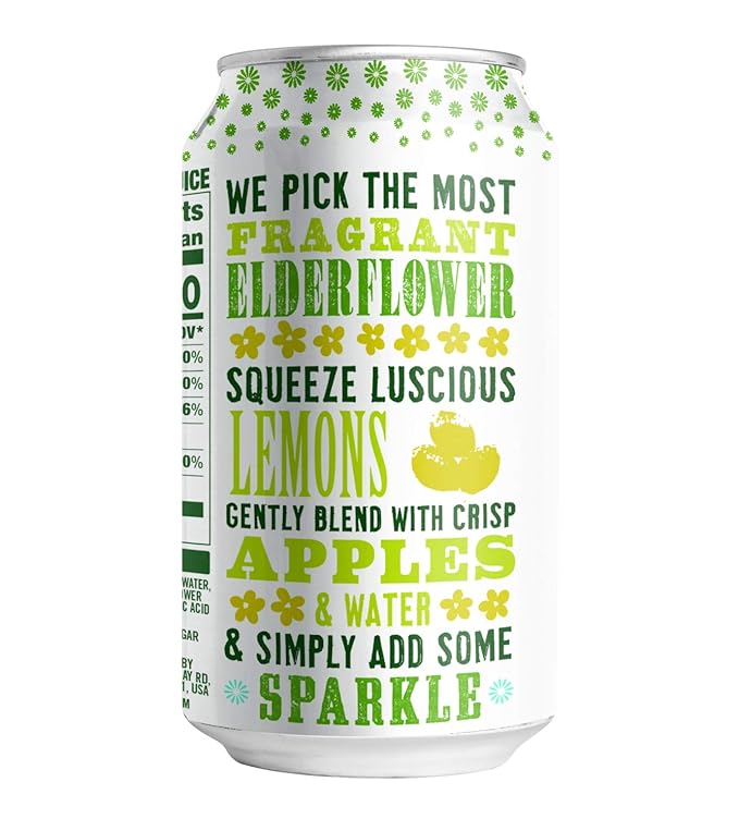 Cawston Press Sparkling Elderflower Lemonade 11.15 Ounce Cans (Pack of 24)