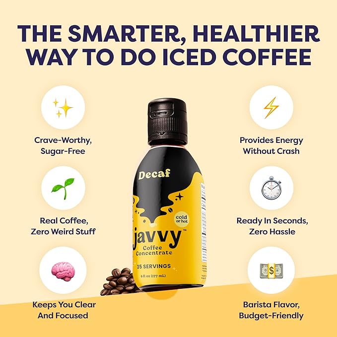 Coffee Concentrate - Cold Brew Coffee Perfect for Hot or Iced Instant Coffees Hot Drinks Cold Brew Concentrate 2 Pack - Original Decaf