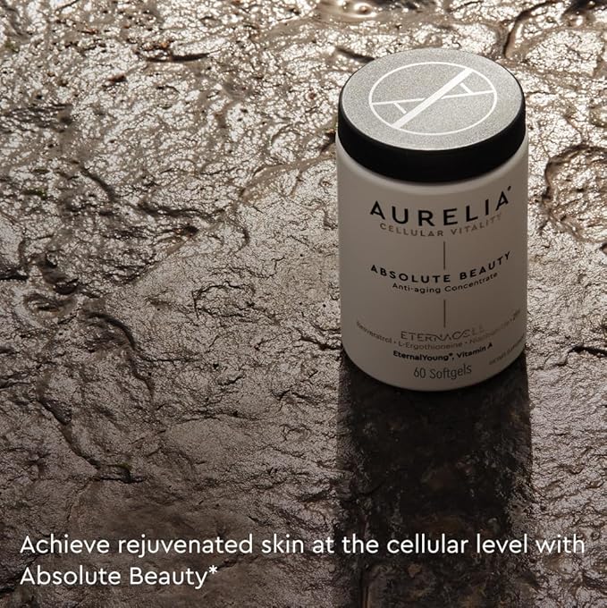 AURELIA Absolute Beauty | Advanced Cellular Anti-Aging Supplement | Increase Skin Moisture | with Zinc Resveratrol Niacinamide Ergothioneine &amp Retinol