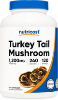 Nutricost Turkey Tail Mushroom Capsules 1200mg 120 Servings (240 Capsules) - Gluten Free Non-GMO and Vegetarian Friendly
