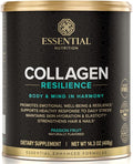 Essential Nutrition Collagen Resilience - Hydrolyzed Collagen Peptides Powder with Hyaluronic Acid Silicon Amino-Acids &amp Passion Flower Extract - Passion Fruit - 14.3 oz (30 Servings)