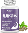 NuBest Sleep Xtra | Supports Healthy Sleep for Adults | Vitamin B6 Melatonin Ashwagandha Chamomile Valerian &amp More - Non Habit-Forming | 60 Vegan Capsules |1 Month Supply