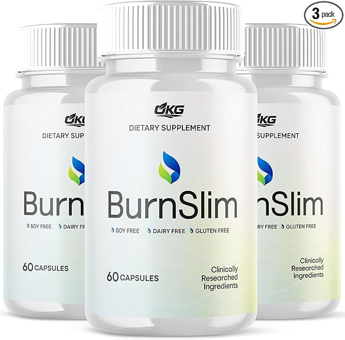 (3 Pack) Burn Slim Capsules Official Burnslim Support Pills Made with All Natural Ingredients Burn Slim Active Lifestyle Support Premium Health and Wellness Supplement Made in The USA (180 Capsules)
