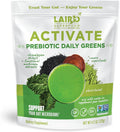 Laird Superfood Activate Prebiotic Daily Greens Powder Drink Supplement Himalayan Shilajit Powder and Functional Mushrooms Supports Gut Microbiome 4.2 Oz Bag Pack of 1