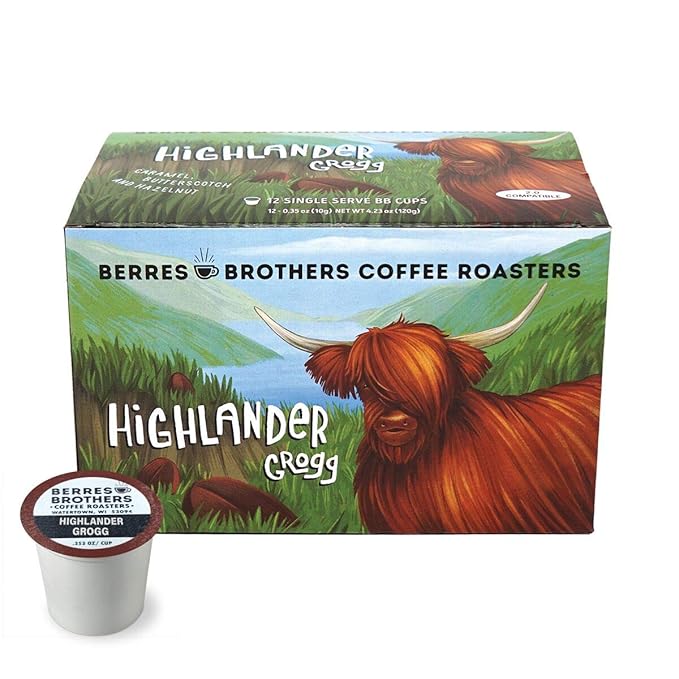 Berres Brothers Highlander Grogg Flavored Coffee - 72 LOOSE Count Single Serve Pods for Keurig K-Cup Makers - Medium Roast Caffeinated