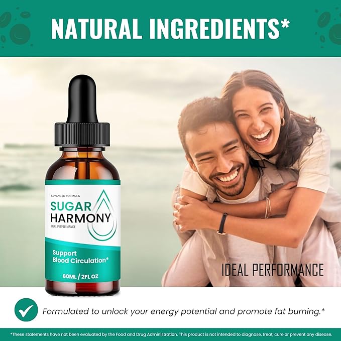 Sugar Harmony Drops SugarHarmony Blood Formula Support Supplement Drops - Maximum Strength All Natural Healthy Circulation Stable Levels &amp Overall Health Advanced Sugar Harmony Reviews (5 Pack