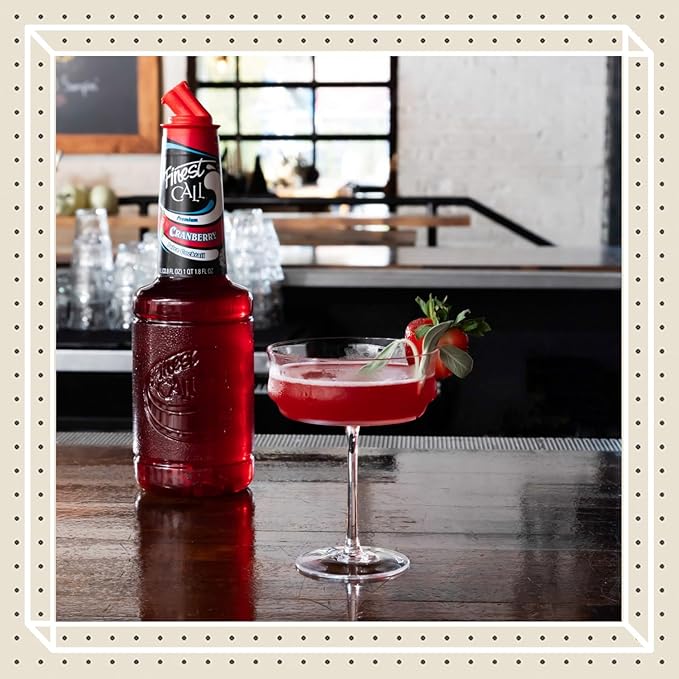 Finest Call Premium Cranberry Juice Cocktail Drink Mix 1 Liter Bottle (33.8 Fl Oz)