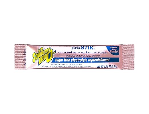 Sqwincher Zero Sugar Free Qwik Stiks - Strawberry Lemonade and Lemonade Flavors (50 count)