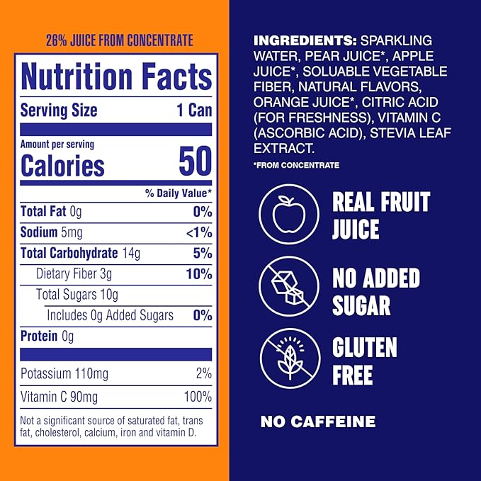 PLEZi Hydration &amp Sparkling Juice Drink Bundle – Orange Mango x Stephen Curry &amp FiZZ Orange Mango – No Added Sugar Low Sugar 2X Electrolytes &amp Fiber – 16.9 Fl Oz + 12 Fl Oz (24 Pack Tota