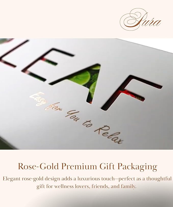 Decaf Herbal Tea Sampler – EZR Leaf 22ct Caffeine-Free Pyramid Bags Assorted Fruit &amp Floral Blends with Lemon Verbena Chamomile Mint Dreamland Roselle – Variety Tea Assotment Gift Set for Tea
