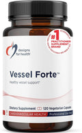 Designs for Health Vessel Forte - Healthy Blood Vessel Support Supplement with Diosmin Quercetin Gotu Kola Extract Horse Chestnut + Grape Seed - Non-GMO (120 Capsules)