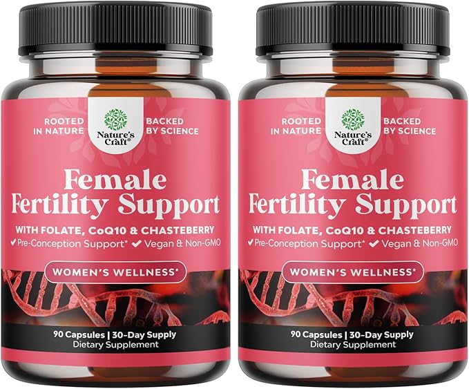 Fertility supplements for women with Inositol &amp Folic acid - Preconception vitamins for women for Hormone Balance with L-methylfolate B12 Vitamin D3 Selenium Zinc and CoQ10 - 90 Count (2 Pack)