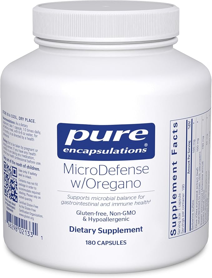 Pure Encapsulations MicroDefense with Oregano | Support for Healthy Gastrointestinal Tract Function and Balance | 180 Capsules