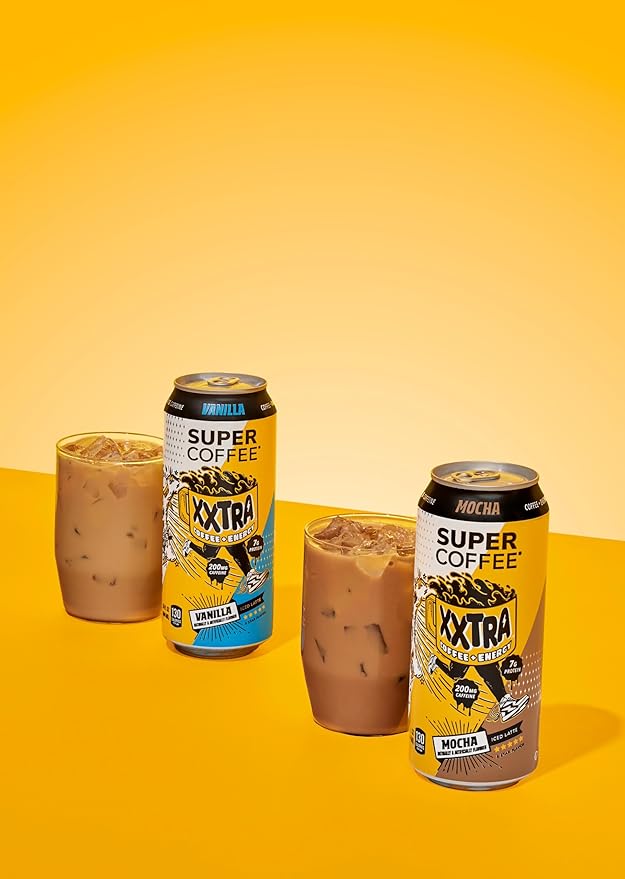 Super Coffee XXTRA Keto Protein Coffee (0g Added Sugar 7g Protein 130 Calories) [Mocha] 15 Fl Oz 12 Pack | Iced Smart Coffee Drinks - SoyFree GlutenFree